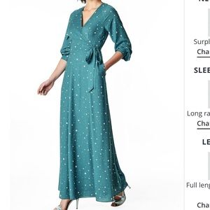 Wayward Fancies Star Print Maxi Wrap Dress